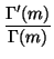 $\displaystyle {\frac{\Gamma'(m)}{\Gamma(m)}}$