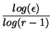 $\displaystyle {\frac{log(\epsilon)}{log(r-1)}}$