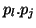 $ p_{l}.p_{j}$