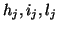 $ h_{j},i_{j},l_{j}$