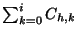 $ \sum_{k=0}^{i} C_{h,k}$