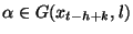 $ \alpha \in G(x_{t-h+k},l)$