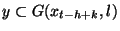 $ y \subset G(x_{t-h+k},l)$
