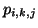 $ p_{i,k,j}$