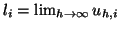 $ l_{i} = \lim _{h\rightarrow \infty } u_{h,i}$