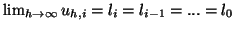 $ \lim _{h\rightarrow \infty } u_{h,i} = l_{i} = l_{i-1} = ... = l_{0}$