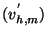 $ (v^{'}_{h,m})$