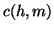 $ c(h,m)$