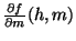 $ \frac{\partial f}{\partial m}(h,m)$