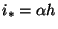 $ i_{*} = \alpha h$