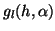 $ g_{l}(h,
\alpha)$