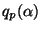 $ q_{p}(\alpha)$