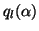 $ q_{l}(\alpha)$