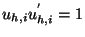 $ u_{h,i} u^{'}_{h,i} = 1$