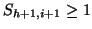 $ S_{h+1,i+1} \geq 1$